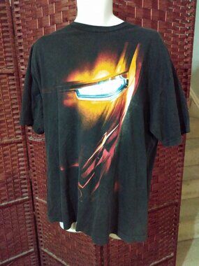Vintage Marvel Mad Engine Iron Man T Shirt 2000s Y2K XL Movie Promo Graphic Tee